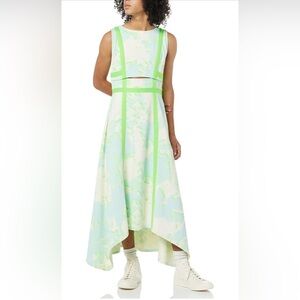 MAKING THE CUT Women's Sleeveless Cut Out Assymmetric Hem Maxi Dress Z4